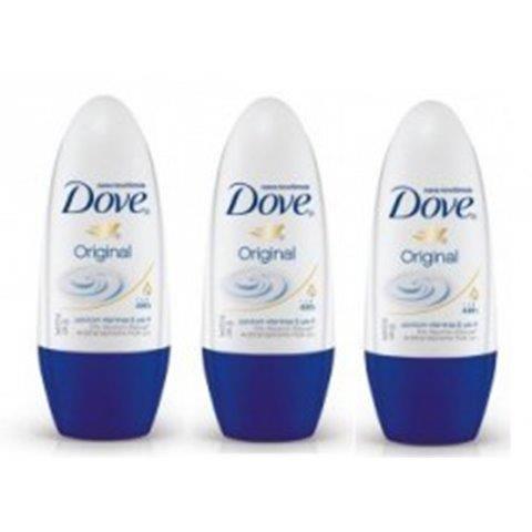 Kit Desodorante Roll On Dove Original 3x50ml + 25Desconto