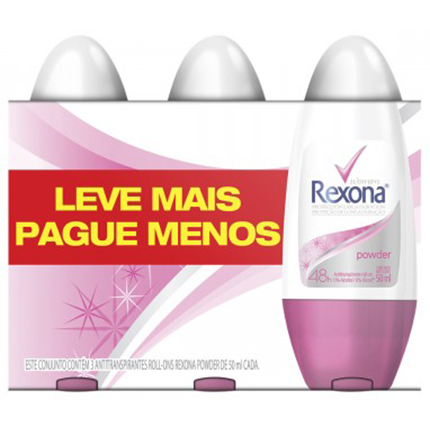 Kit Desodorante Roll On Rexona V8 3x50 Ml Preço Especial