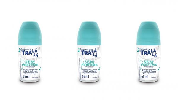Kit Desodorante Roll-on Trá Lá Lá Kids Sem Perfume (PAC 3 Unidades de 65ml Cada) Phisalia