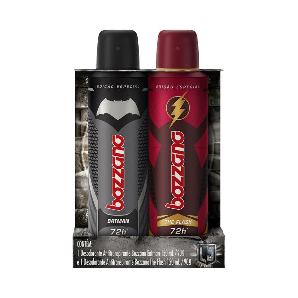 Kit 2 Desodorantes Aerosol Bozzano 72h - Batman + Flash 150ml