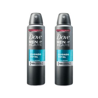 Kit 2 Desodorantes Aerossol Antitranspirante Dove Men Cuidado Total 150ml - 50% Off 2ªun