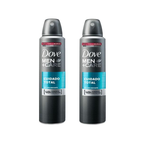 Kit 2 Desodorantes Aerossol Antitranspirante Dove Men Cuidado Total 150ml - 50% OFF 2UN