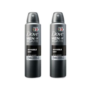 Kit 2 Desodorantes Aerossol Antitranspirante Dove Men Invisible Dry 150ml