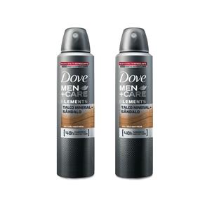 Kit 2 Desodorantes Aerossol Antitranspirante Dove Men Talco Mineral 150ml
