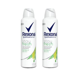 Kit 2 Desodorantes Aerossol Antitranspirante Rexona Bamboo 150ml - 50% Off 2ªun
