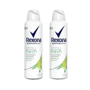 Kit 2 Desodorantes Aerossol Antitranspirante Rexona Bamboo 150ml