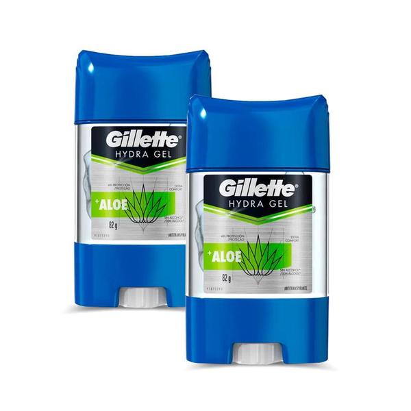 Kit 2 Desodorantes Gillette Antitranspirante Gel Hydra Aloe 86g