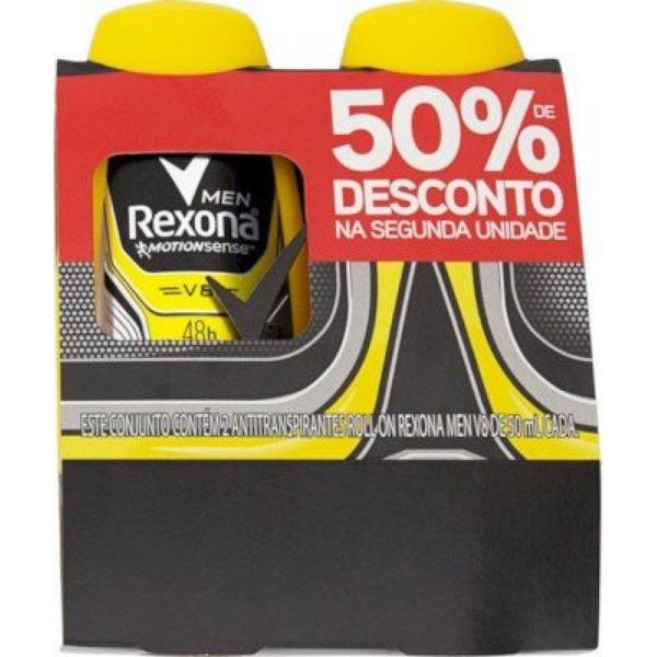 Kit 2 Desodorantes Rexona RollOn V8 50ml