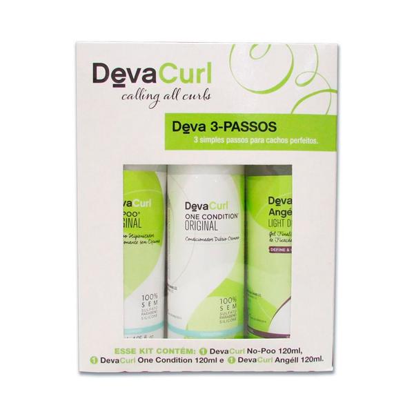 Kit Deva Curl Shampoo+Condicionador+Gel Finalizador 120ml