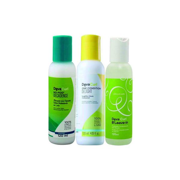 Kit Deva Curl Shampoo Decadence no Poo + Condicionador Delight One Condition + Ativador BLeave-in TextureVolume - 120ml