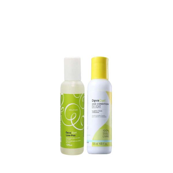 Kit Deva Curl Shampoo Low Poo + Condicionador Deva Curl Delight One Condition 120ml