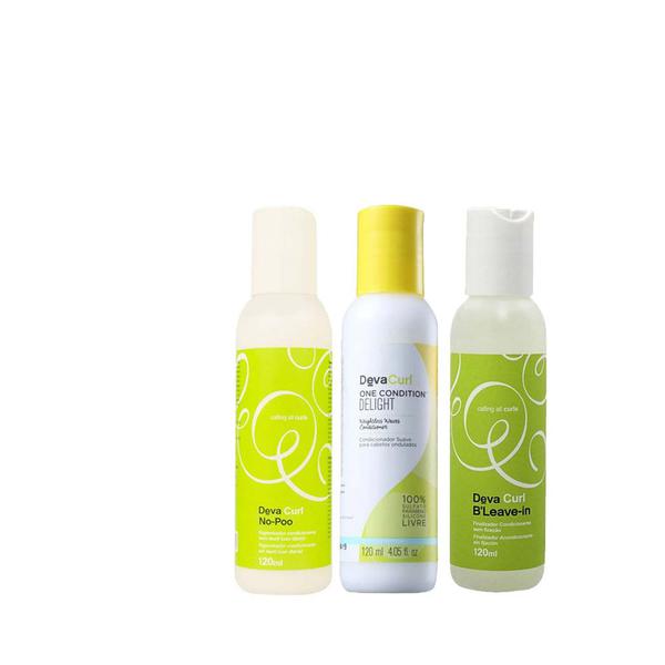 Kit Deva Curl Shampoo no Poo+Condicionador Deva Curl Delight One Condition + Ativador BLeave-in TextureVolume 120