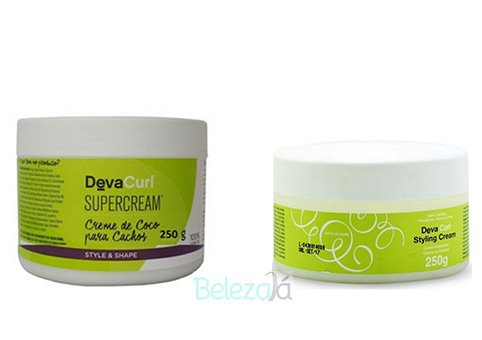 Kit Deva Curl Styling Cream Creme para Cachos 250gr + Deva Curl SuperCream para Cachos 250g