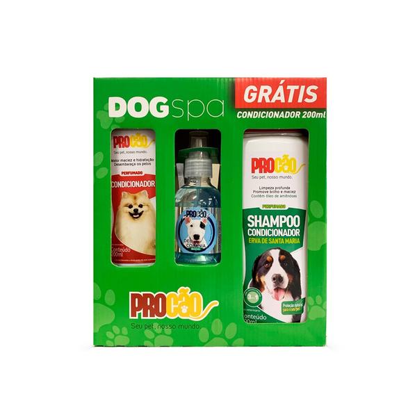Kit Dogs Procão Para Cães Shampoo, Colônia E Condicionador