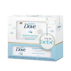 Kit Dove Baby Hidratação Enriquecida Lenço Umedecido + Creme Contra Assadura