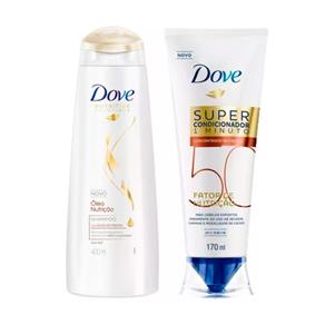 Kit Dove Super Condicionador Dove 1 Minuto 170ml + Shampoo Óleo Nutrição 400ml