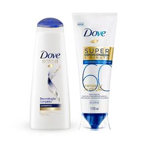 Kit Dove Super Condicionador Dove 1 Minuto 170ml + Shampoo Reconstrução Completa 400ml