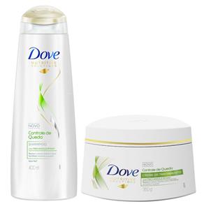 Kit Dove Controle de Queda Shampoo 400ml + Creme de Tratamento 350g