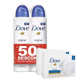 Kit Dove Desodorante Aerosol 89g 2 Unidades Ganhe Sabonete 90g 2 Unidades