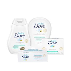Kit Dove Hidratação Sensível Shampoo + Condiconador + Sabonete 75g + Creme Preventivo Assaduras