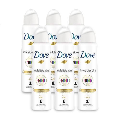 Kit Dove Invisible Dry Desodorante Antitranspirante Aerosol 150ml Leve 6 Pague 4