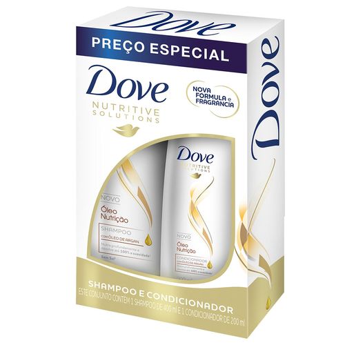Kit Dove Óleo Nutrição Shampoo 400ml + Condicionador 200ml