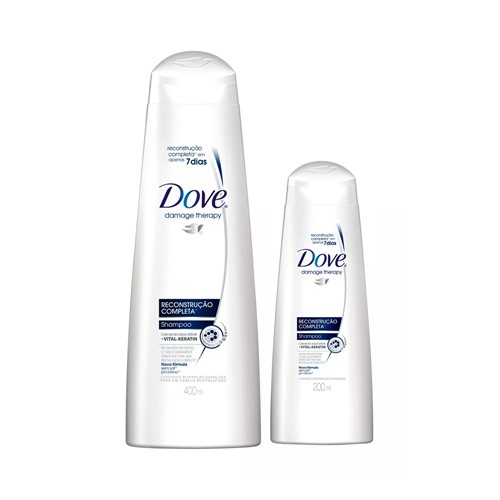 Kit Dove Reconstrução Completa Shampoo 400ml + Condicionador 200ml C/ 30% de Desconto