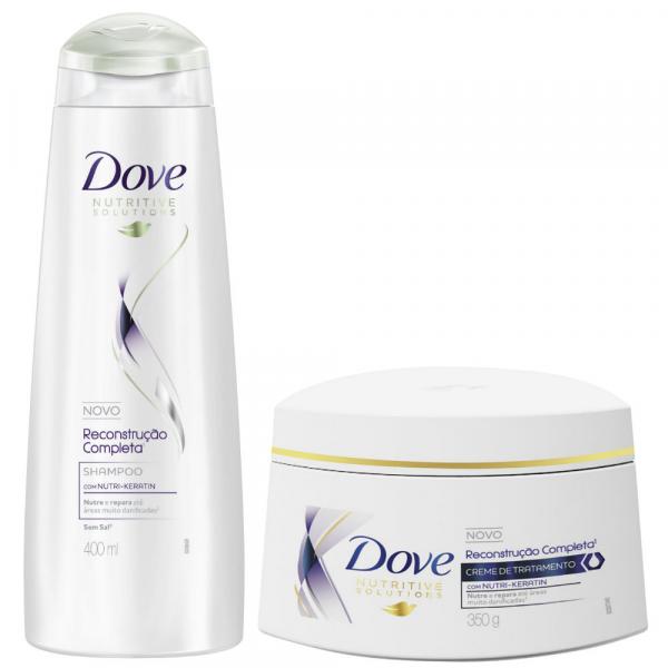 Kit Dove Reconstrução Completa Shampoo 400ml + Creme de Tratamento 350g - Dove