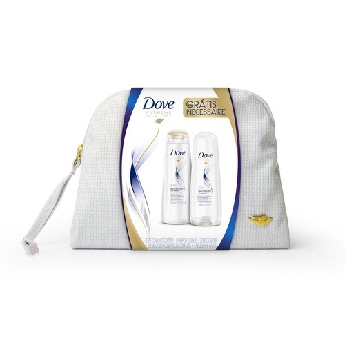 Kit Dove Reconstrução Completa Shampoo + Condicionador 200ml Grátis Necessaire
