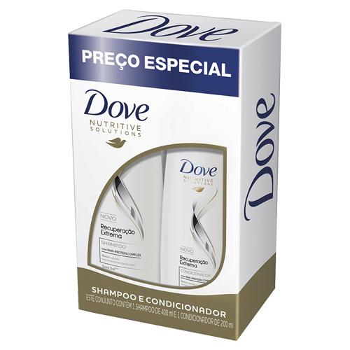 Kit Dove Recuperação Extrema Shampoo 400ml + Condicionador 200ml