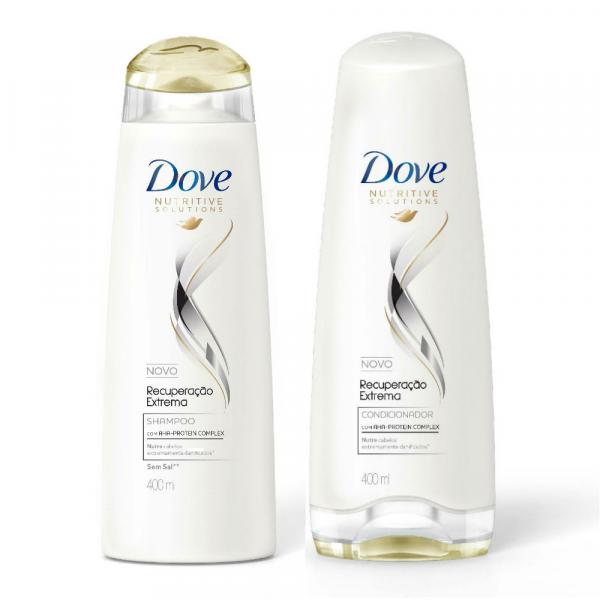 Kit Dove Recuperação Extrema Shampoo 400ml + Condicionador 400ml - Dove