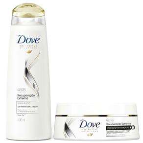 Kit Dove Recuperação Extrema Shampoo 400ml + Creme de Tratamento 350g