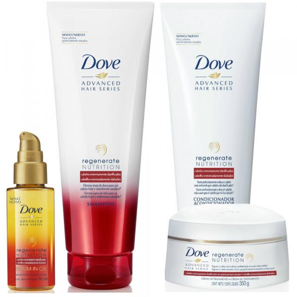 Kit Dove Regenerate Nutrition Shampoo + Condicionador + Creme + Sérum - Dove