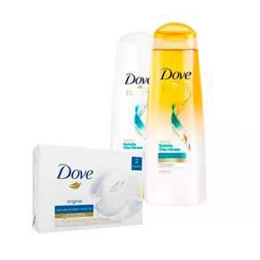 Kit Dove Shampoo + Condicionador Óleo Micelar Ganhe Sabonete 2 Unidades