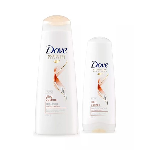 Kit Dove Ultra Cachos Shampoo 400ml + Condicionador 200ml C/ 30% de Desconto