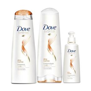 Kit Dove Ultra Cachos Shampoo + Condicionador + Creme de Pentear