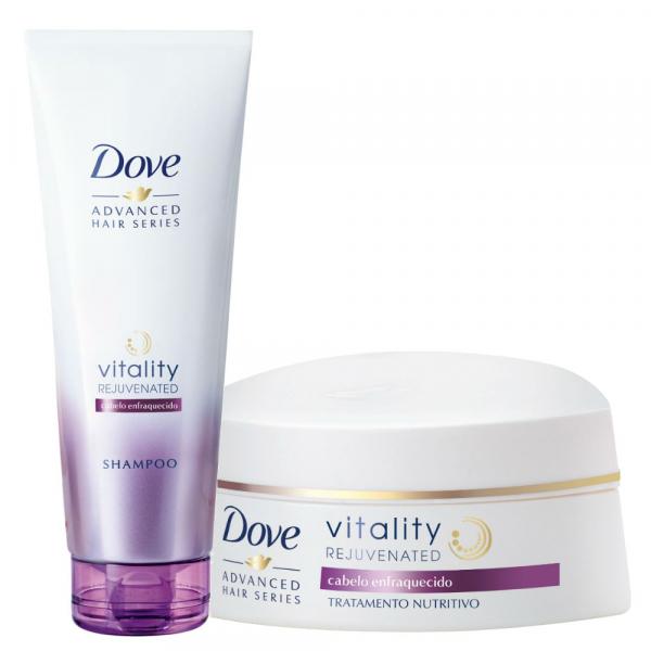 Kit Dove Vitality Rejuvenated Shampoo 200ml + Creme de Tratamento Capilar 350g - Dove