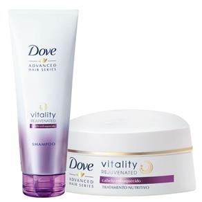 Kit Dove Vitality Rejuvenated Shampoo 200ml + Creme de Tratamento Capilar 350g
