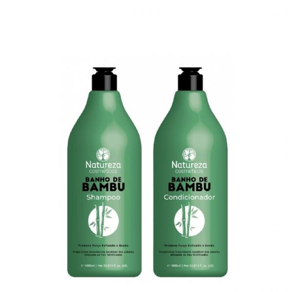 Kit Duo Banho de Bambu Shampoo e Condicionador 2x1000 L Natureza Cosméticos