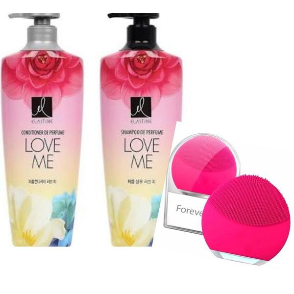 Kit Duo Love me LG Shampoo e Condicionador + Esponja Massageadora - Lg Elastine