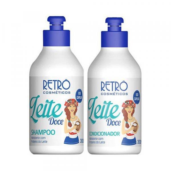 Kit Duo Retrô Leite Doce Shampoo e Condicionador 2x300mL - Retrô Cosméticos
