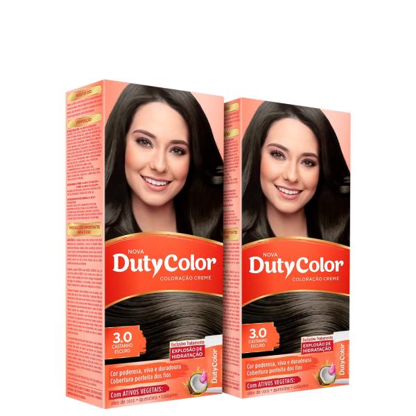 Kit DutyColor 3.0 Castanho Escuro Duo - Coloração Permanente (2 Unidades)
