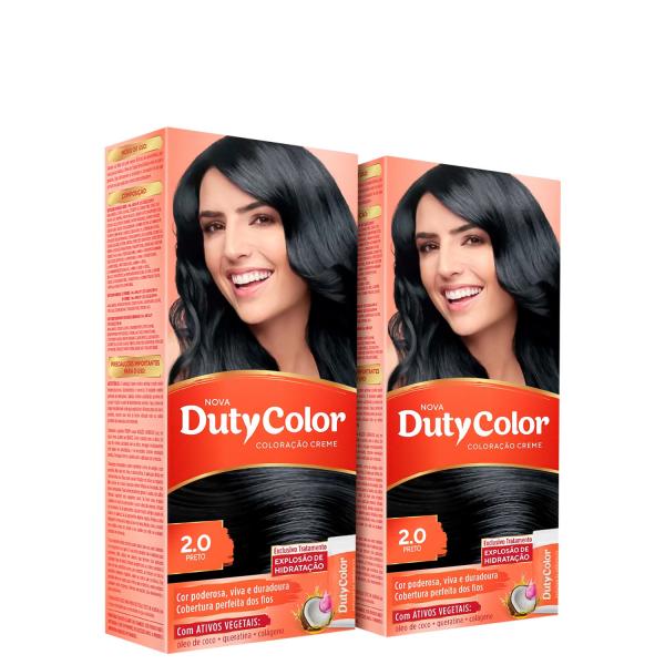 Kit DutyColor 2.0 Preto Duo - Coloração Permanente (2 Unidades)