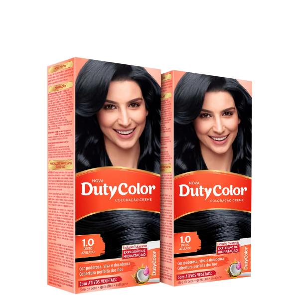 Kit DutyColor 1.0 Preto Azulado Duo - Coloração Permanente (2 Unidades)