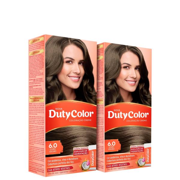 Kit DutyColor 6.0 Louro Escuro Duo - Coloração Permanente (2 Unidades)