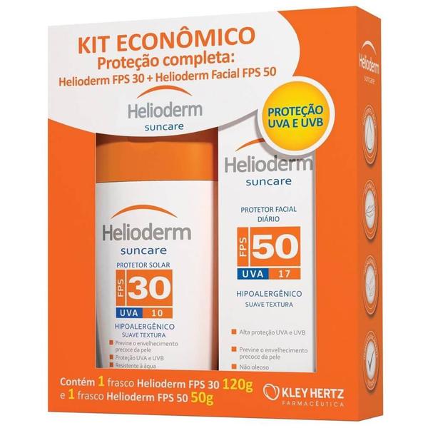 Kit Econômico Helioderm Portetor Solar 30 FPS + 50 FPS 50g