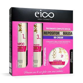 Kit Eico DD Cream Repositor de Massa Shampoo + Condicionador + Máscara - 280ml + 280ml + 240g