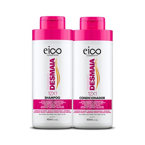 Kit Eico Desmaia Shampoo 450ml + Condicionador 450ml