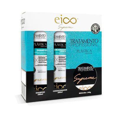 Kit Eico Plástica Capilar Shampoo + Condicionador + Máscara
