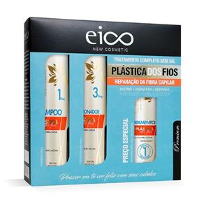 Kit Eico Plástica dos Fios Shampoo + Condicionador + Máscara - 280ml + 280ml + 240g